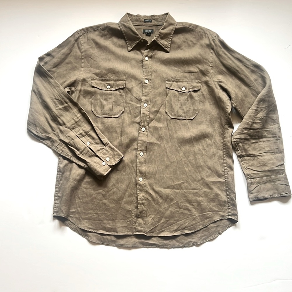 J.Crew 100% Linen Tailored Fit